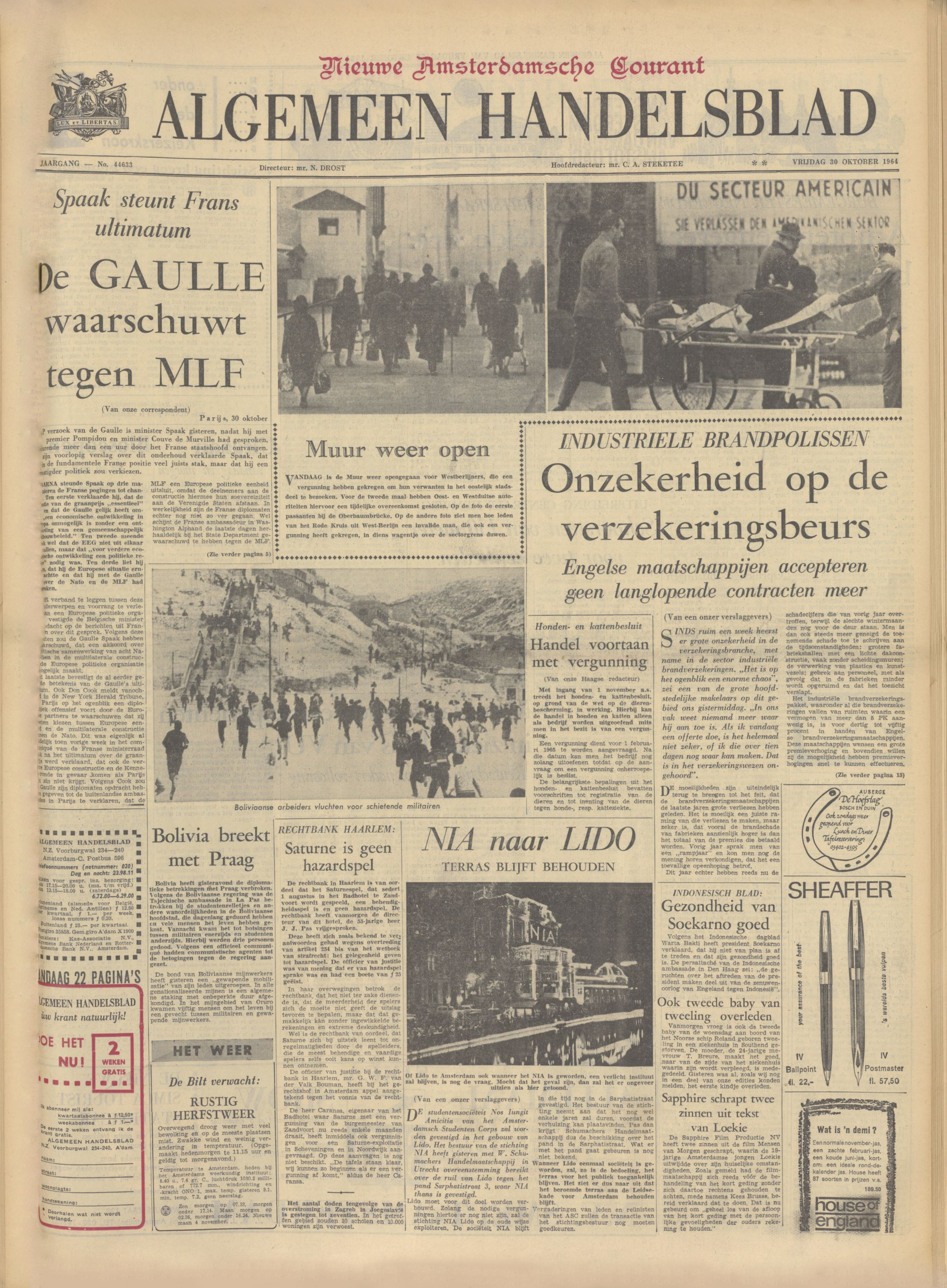 Amsterdams Dagblad vom 19. Juli 1945