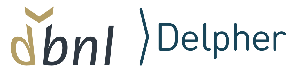 Logos dbnl und Delpher