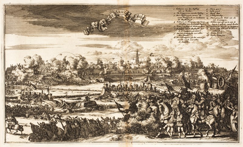 Lambert van den Bos: "Belagerung von Groningen 1672 durch Fürstbischof Christoph Bernhard von Galen", 1675.