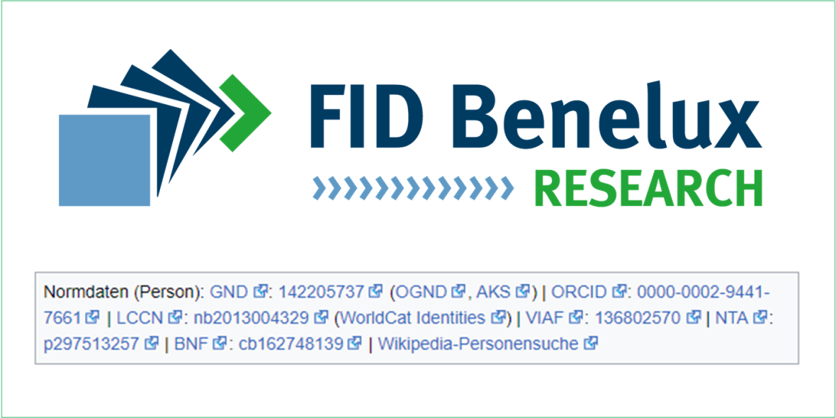 Logo FID Benelux-Forschungsverzeichnis mit Normdaten