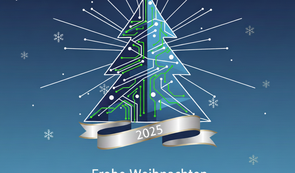 Weihnachtsgruß, Tannenbaum stilisiert
