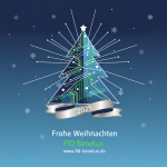 Weihnachtsgruß, Tannenbaum stilisiert